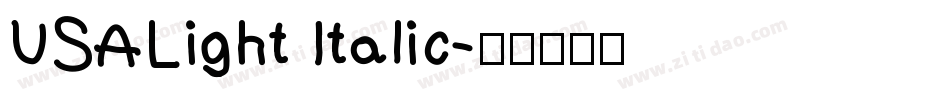 USALight Italic字体转换